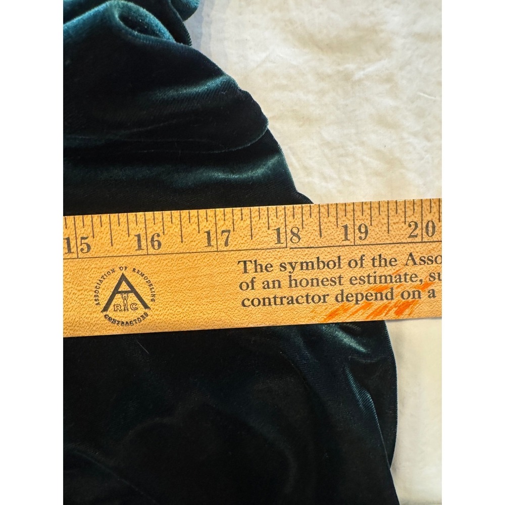 Vince Camuto Size 14 Emerald Green Velvet Jumpsuit Wide Leg Holiday Formal - Picture 8 of 8